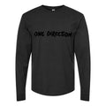 Men's One Direction Long sleeves Cotton Blend T-Shirt - Black