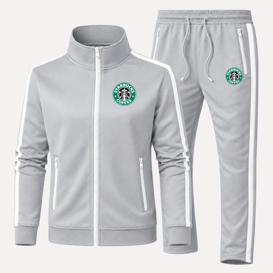 starbucks starbucks icon free tracksuit in Gray