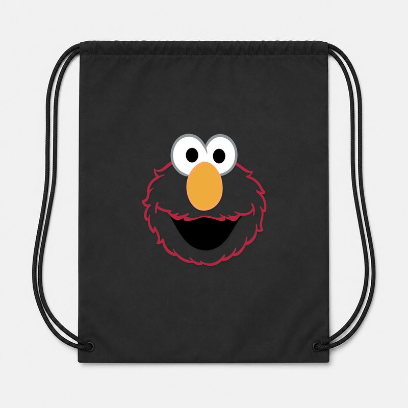 Elmo Face2 Drawstring Bag - Black
