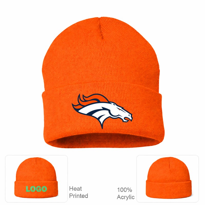 Denver Broncos Orange Beanie Hat