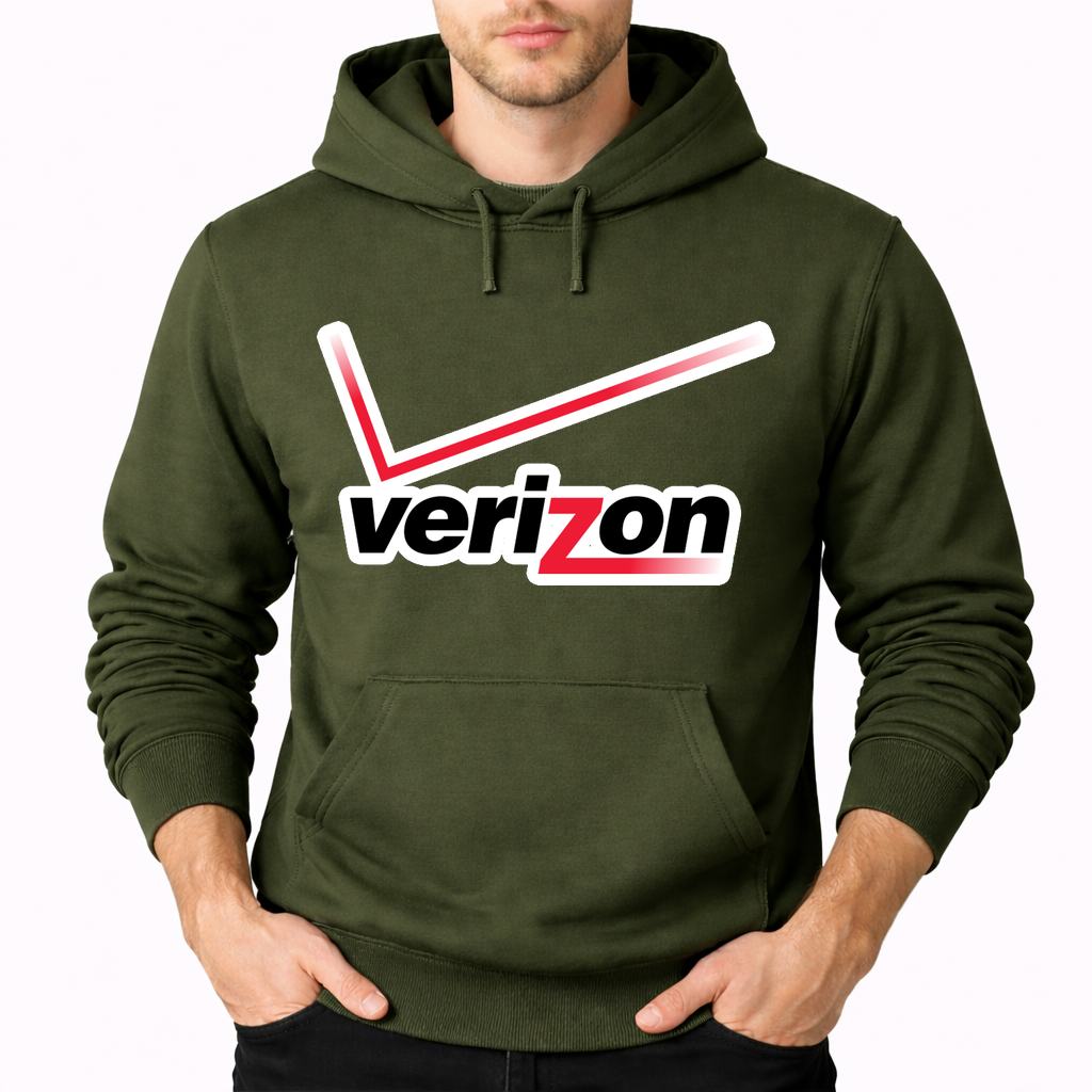 Men's Verizon Wireless Pullover Hoodie - Army Green