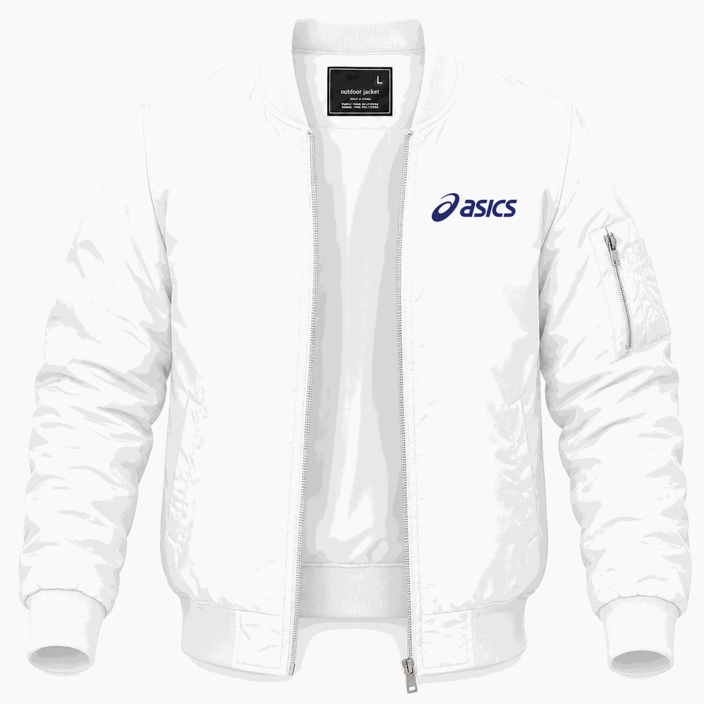 Men's Asics Lightweight Bomber Jacket - White