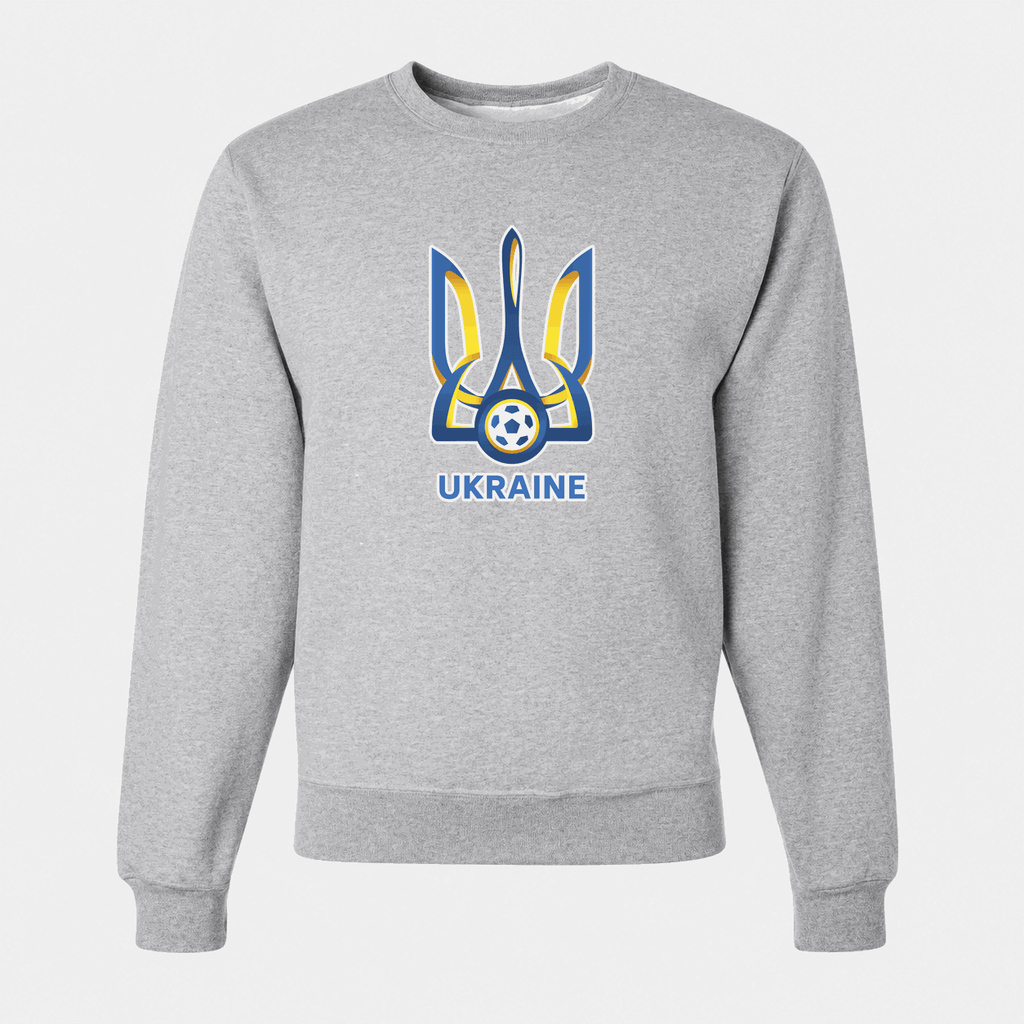 Men's Ukraine National Football Team Crewneck Sweatshirt - Gray