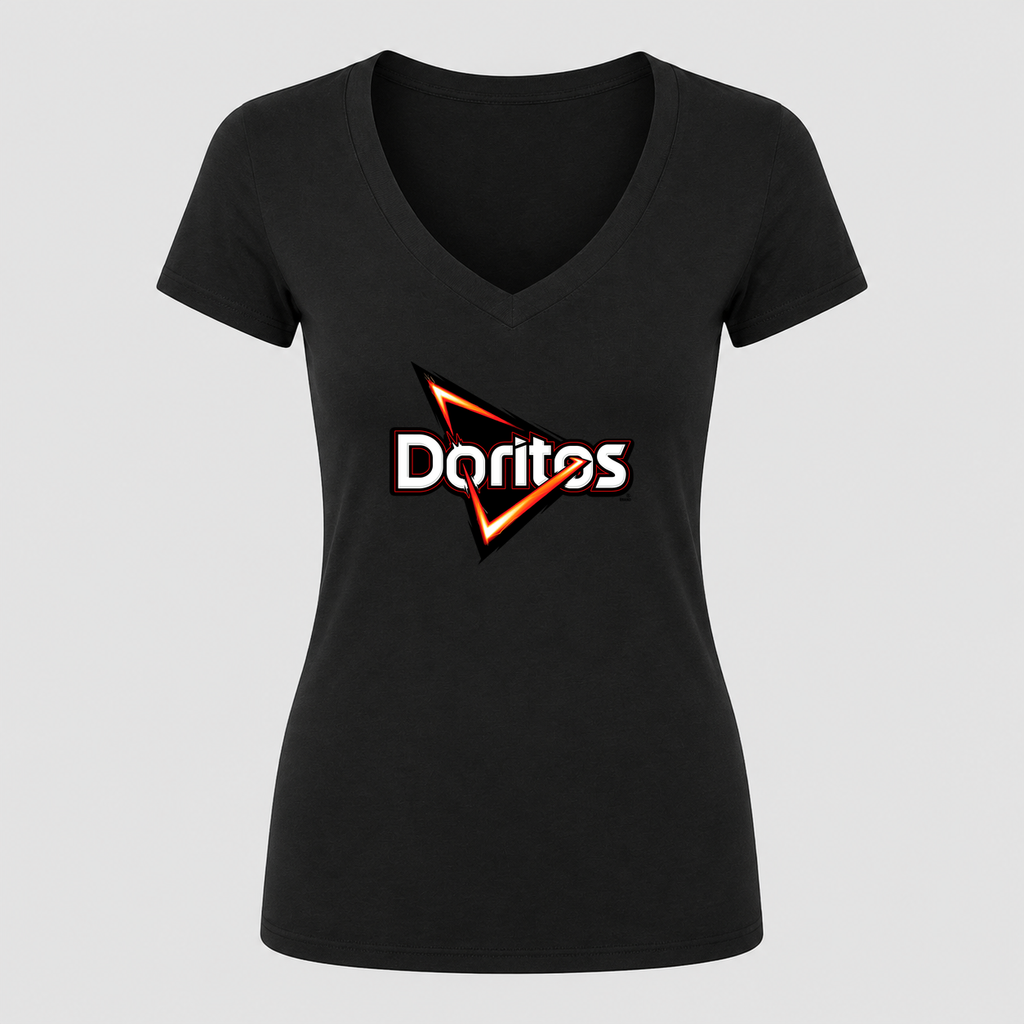 Women's Doritos V Neck T-Shirt in black