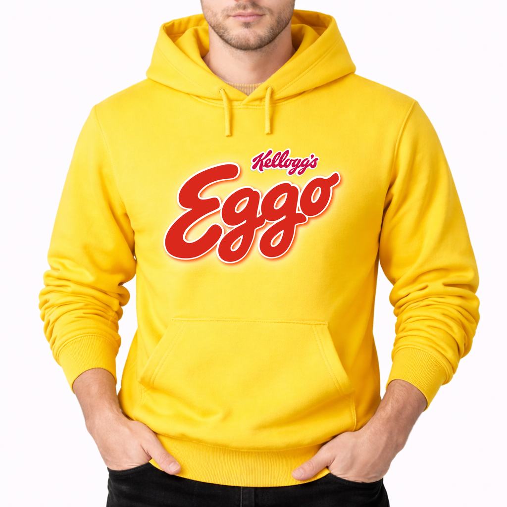 Men's Eggo Kelloggs Food Pullover Hoodie - Yellow