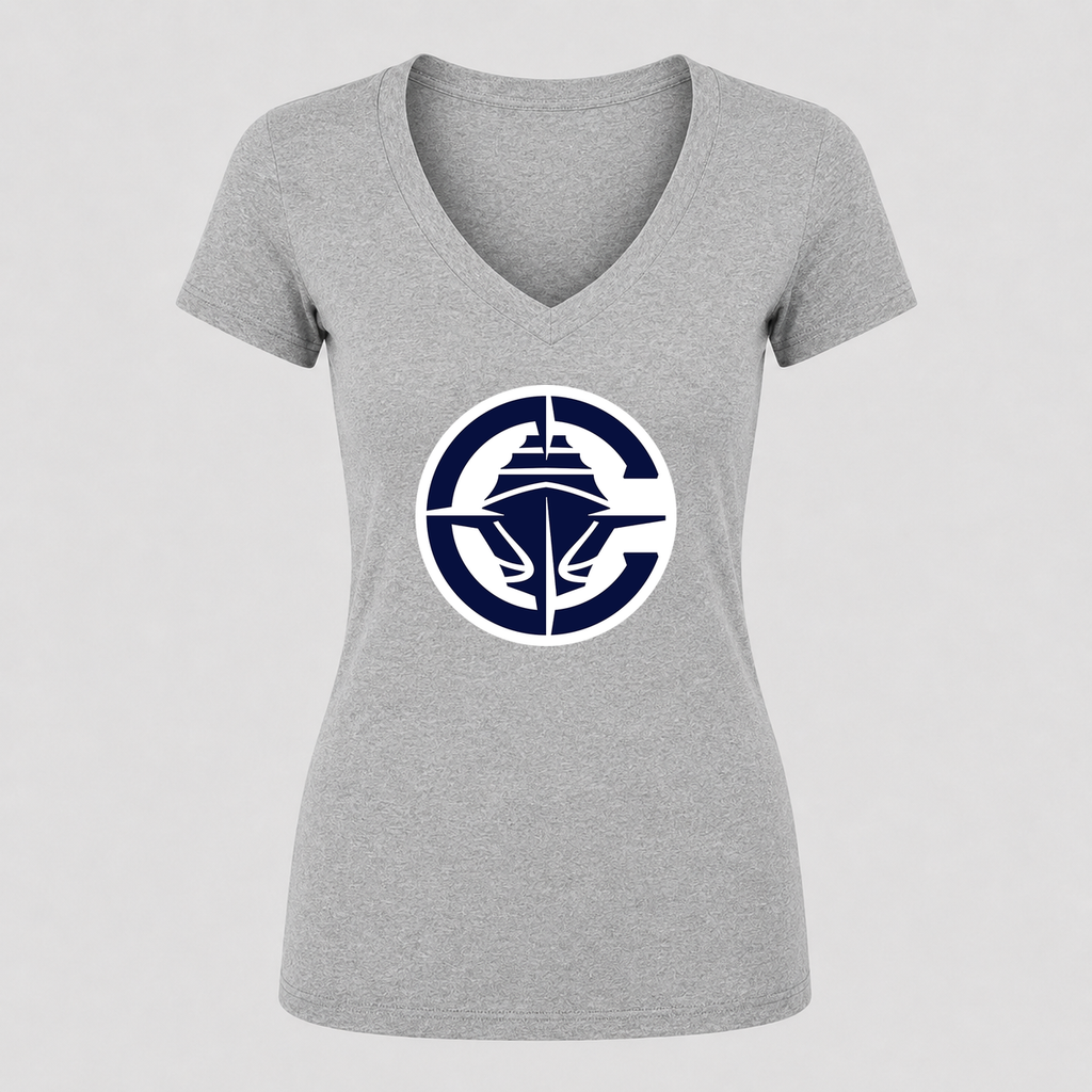 Women's Los Angeles Clippers V Neck T-Shirt in gray