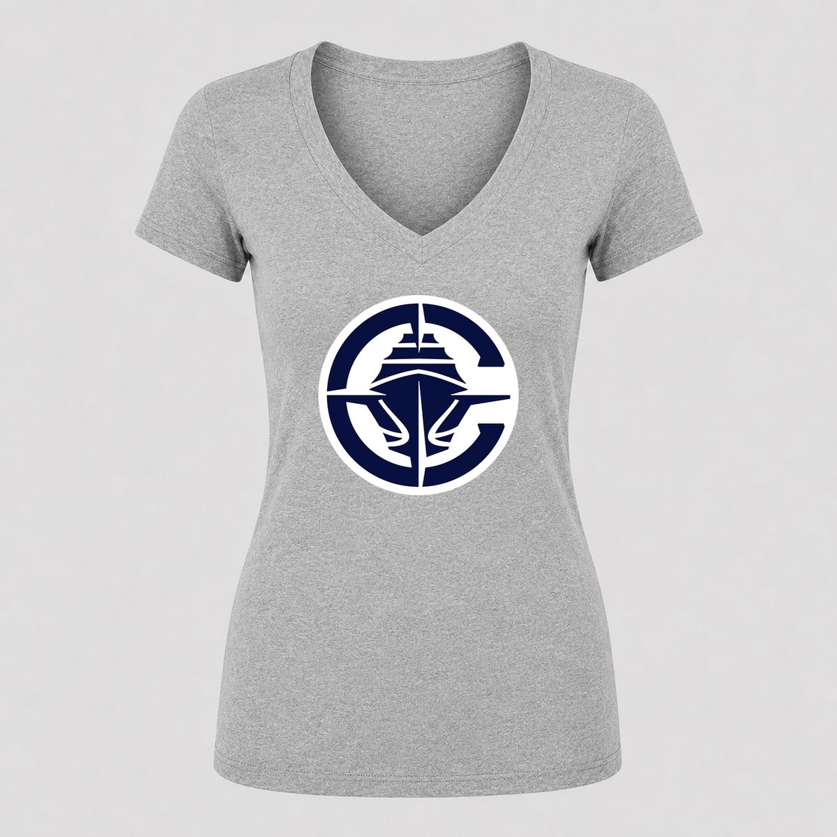 Women's Los Angeles Clippers V Neck T-Shirt in gray