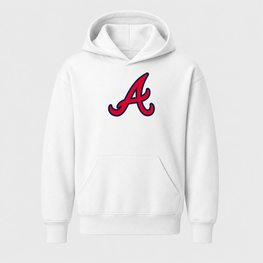 Youth Atlanta Braves Pullover Hoodie - White