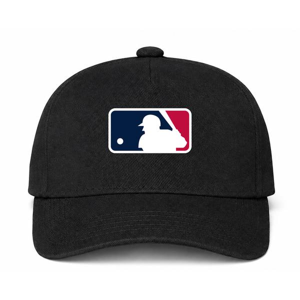 Major League Baseball Logo Black Dad Baseball Cap Hat