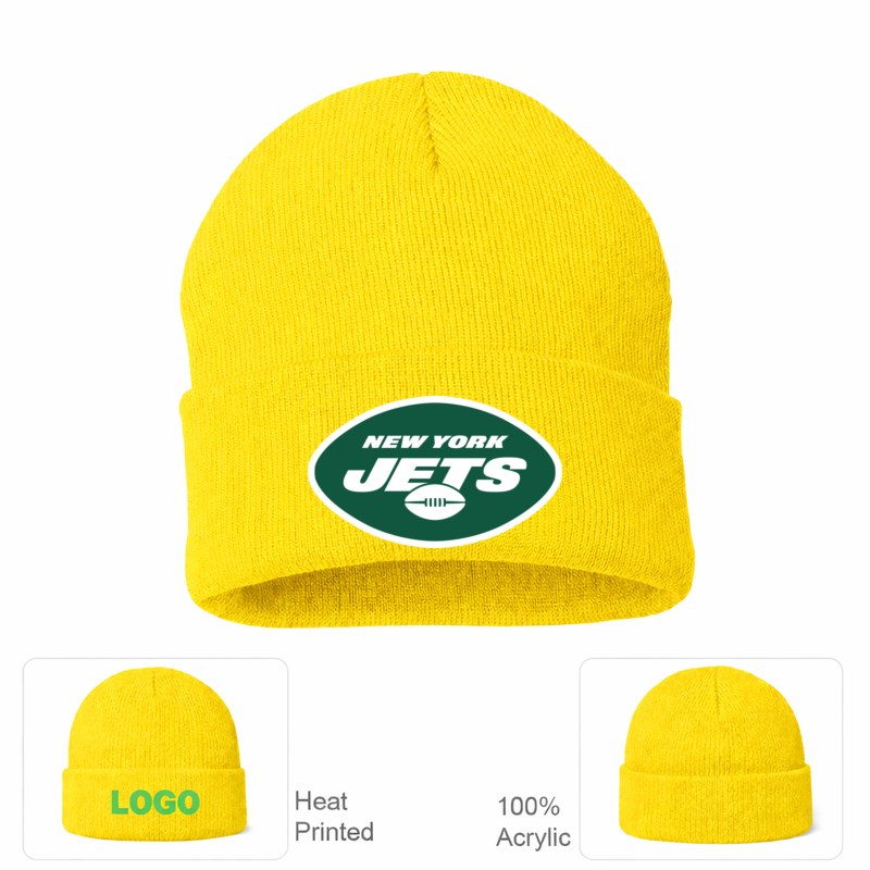 New York Jets Yellow Beanie Hat