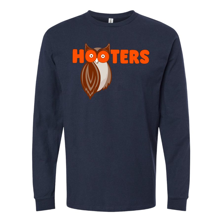 Men's Hooters Long sleeves Cotton Blend T-Shirt - Navy