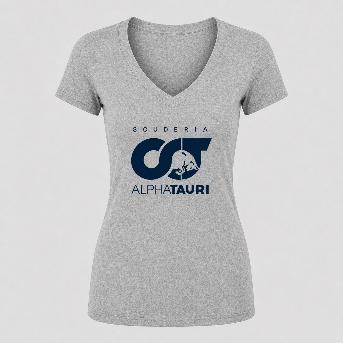 Women's Scuderia AlphaTauri V Neck T-Shirt in gray