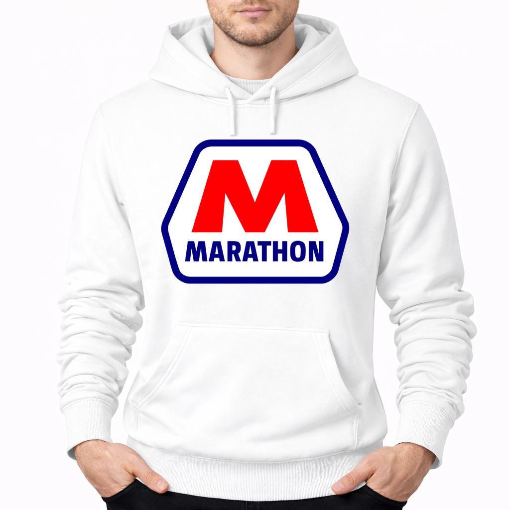 Men's Marathon Pullover Hoodie - White