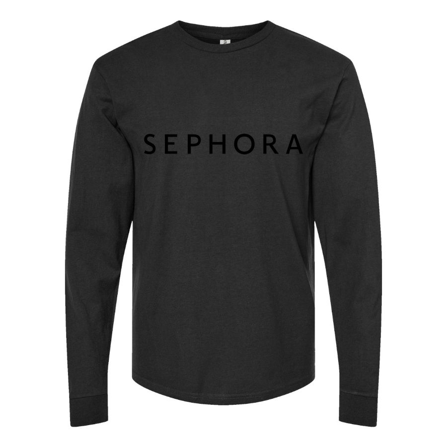 Men's Sephora-Logo-1536x864 Long sleeves Cotton Blend T-Shirt - Black