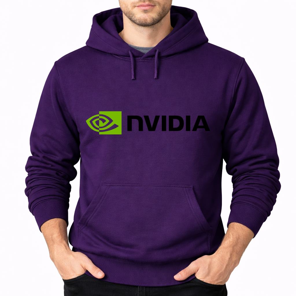 Men's Nvidia Pullover Hoodie - Purple