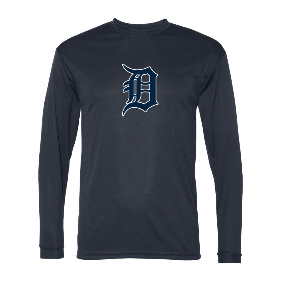 Men's Detroit Tigers Polyester Long Sleeve T-Shirt - Navy