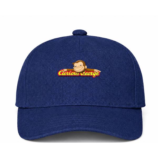 Curious George Logo Navy Dad Baseball Cap Hat