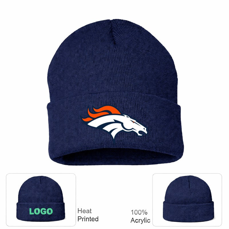 Denver Broncos Navy Beanie Hat