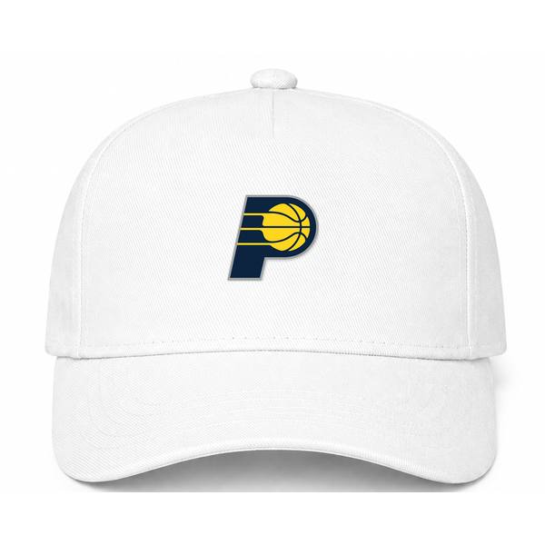 Indiana Pacers NBA Logo White Dad Baseball Cap Hat