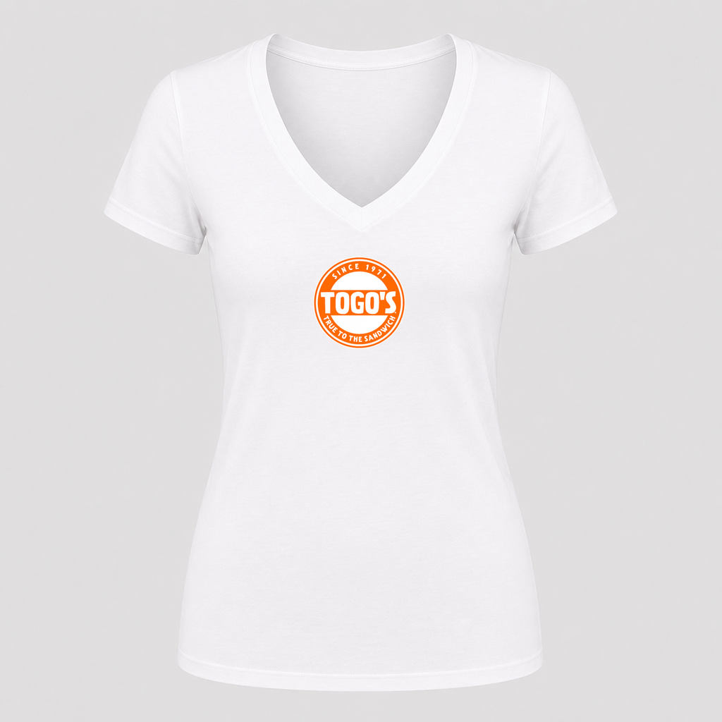 Women's Togo’s V Neck T-Shirt in white