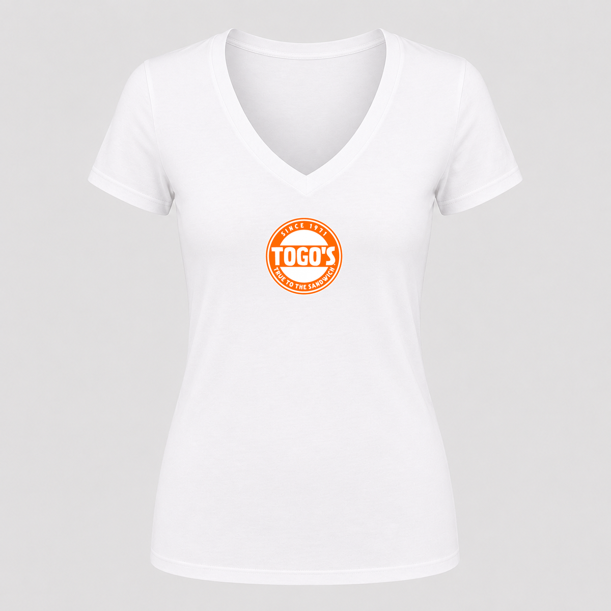 Women's Togo’s V Neck T-Shirt in white