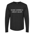 Men's Make America Great Again Logo White Long sleeves Cotton Blend T-Shirt - Black