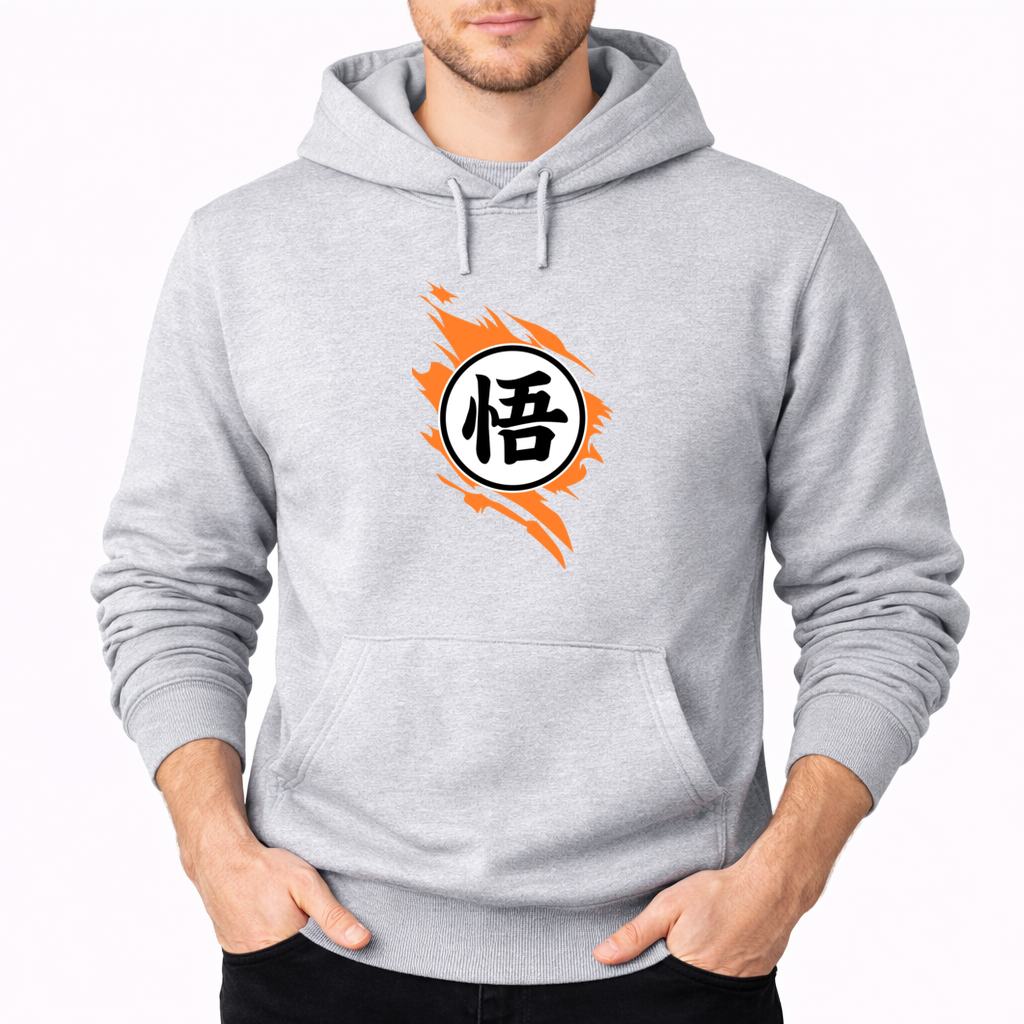 Men's Dragon Ball Z Pullover Hoodie - Gray