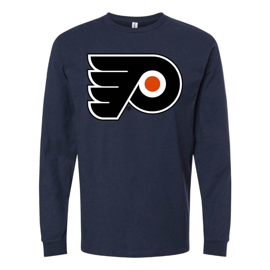 Men's Philadelphia Flyers Long sleeves Cotton Blend T-Shirt - Navy