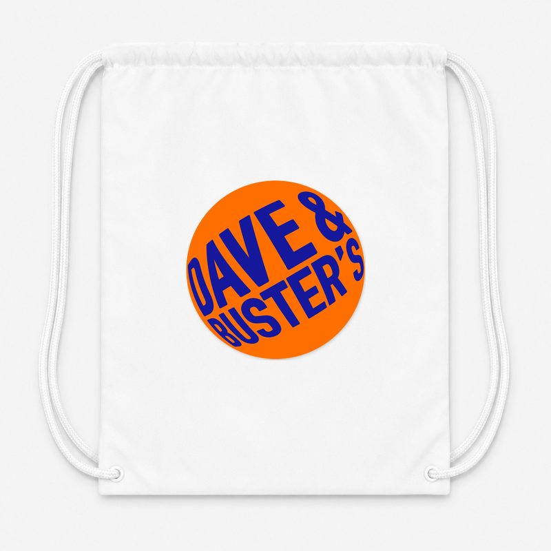 Dave & Buster's Drawstring Bag - White