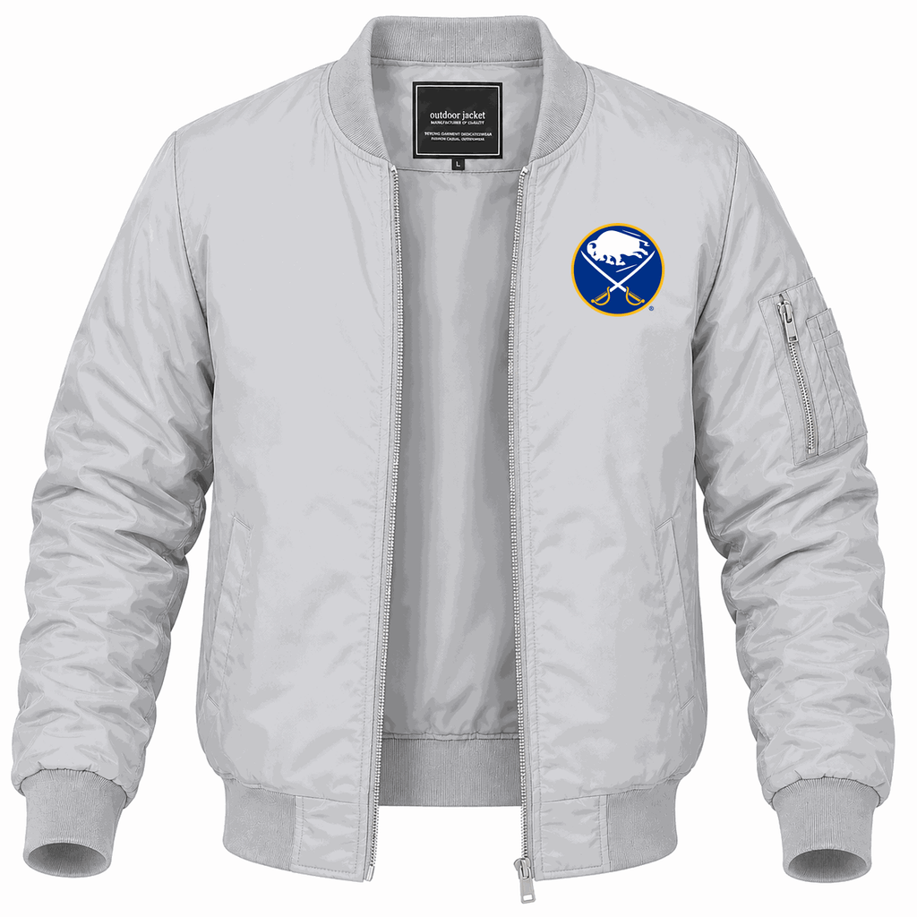 Men's Buffalo Sabres Lightweight Bomber Jacket - Gray