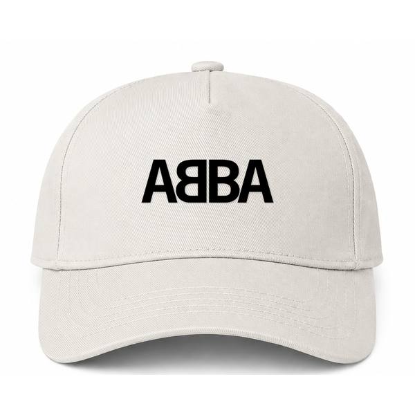 ABBA Logo Beige Dad Baseball Cap Hat