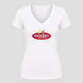 Women's Noodles & Company V Neck T-Shirt in white