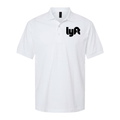 Men's Lyft Black Logo Dry Blend Polo - White