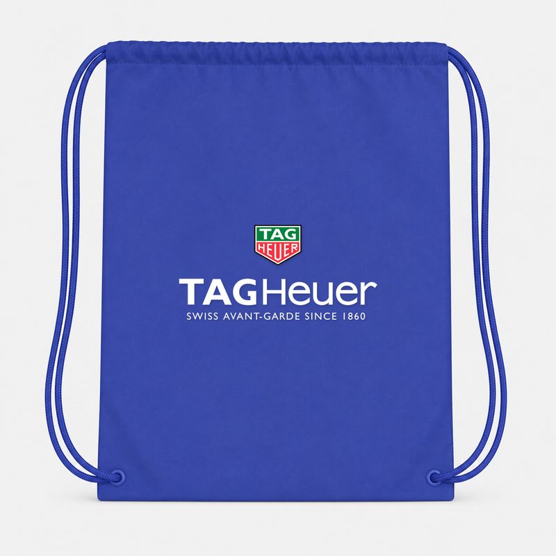 TAG Heuer White Drawstring Bag - Blue