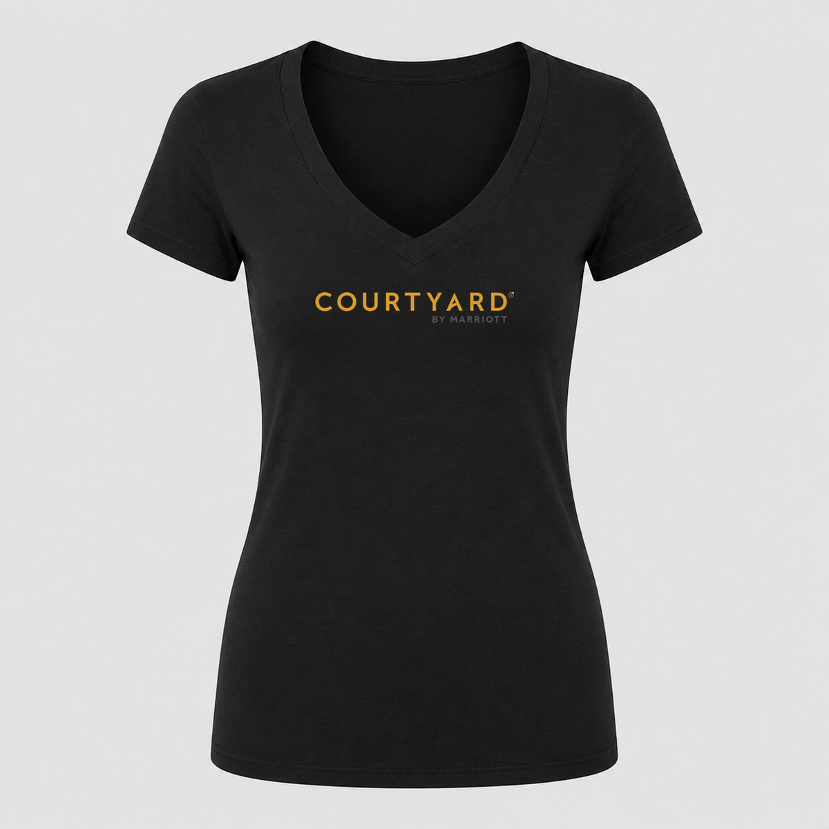 Women's Courtyard V Neck T-Shirt in black