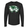 Men's Utah Valley Wolverines Logo Long sleeves Cotton Blend T-Shirt - Black