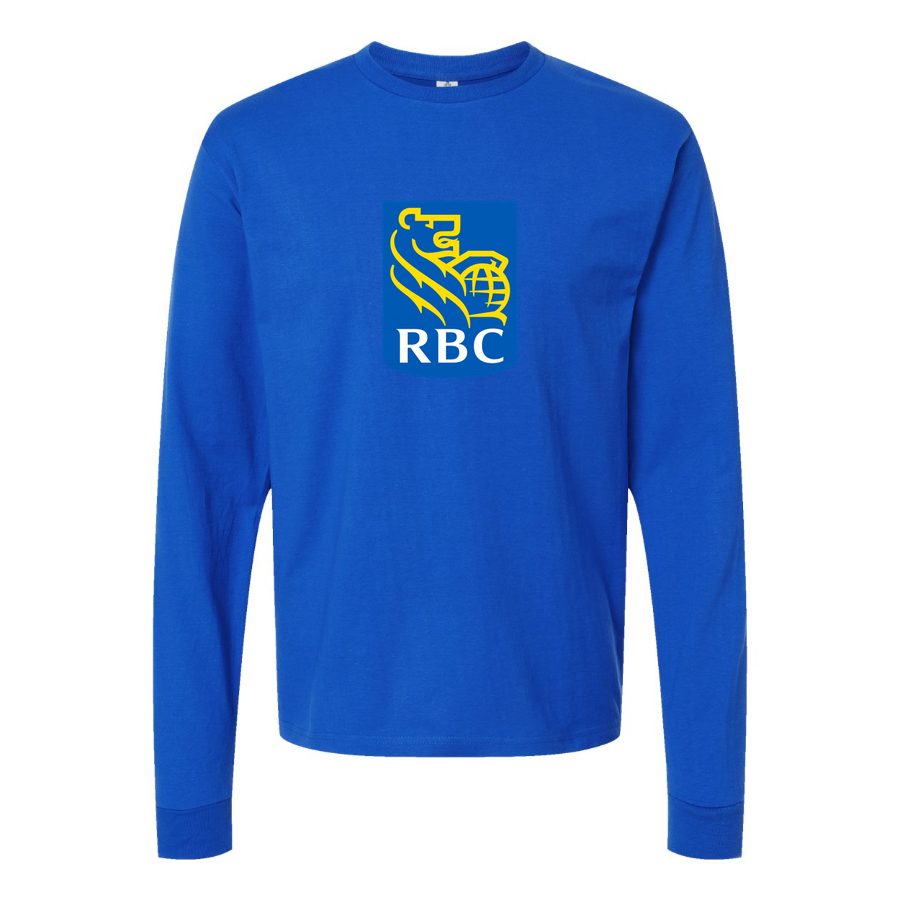 Men's RBC-Logo-500x281-min Long sleeves Cotton Blend T-Shirt - Blue