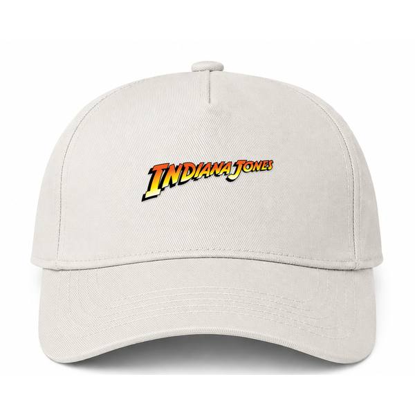 Indiana Jones Logo Beige Dad Baseball Cap Hat