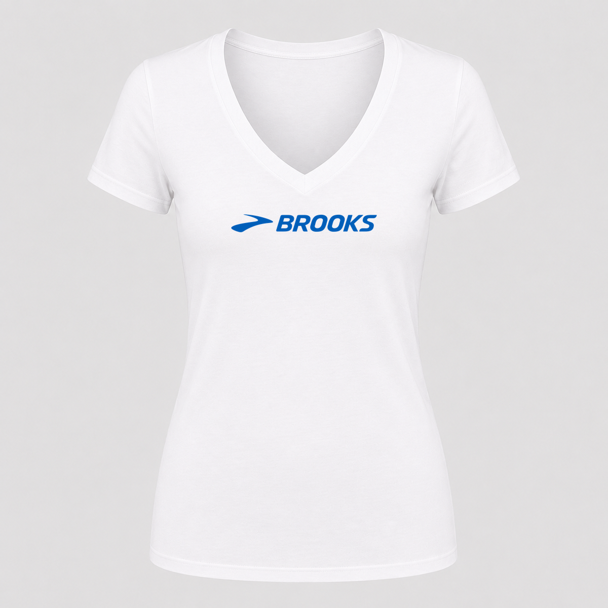 Women's Brooks V Neck T-Shirt in white