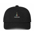 Olympics Paris 2024 White Logo Black Dad Baseball Cap Hat