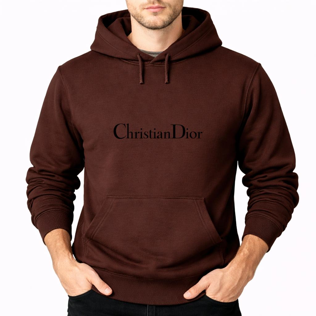 Men's Dior Black Pullover Hoodie - Brown