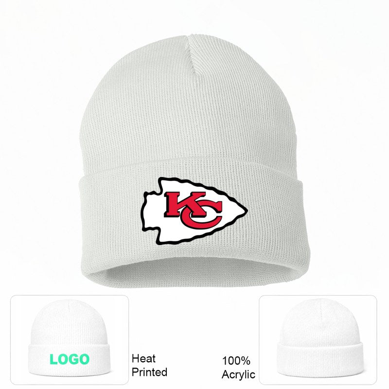 Kansas City Chiefs White Beanie Hat