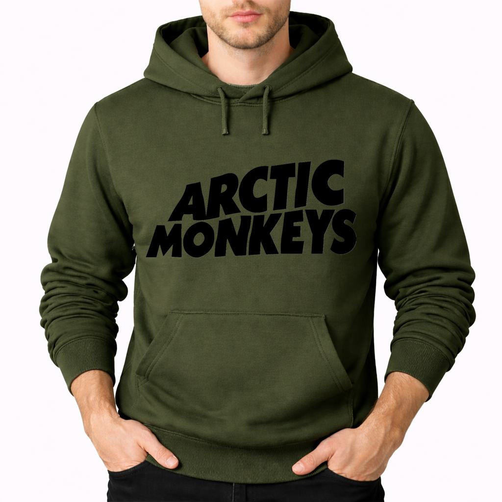 Men's Arctic Monkeys Pullover Hoodie - Army Green