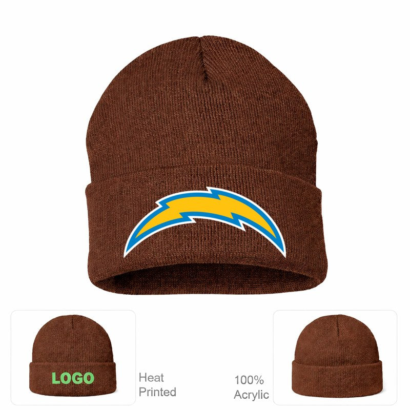 Los Angeles Chargers Brown Beanie Hat