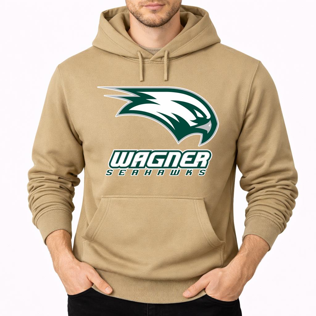 Men's Wagner Seahawks Pullover Hoodie - Tan