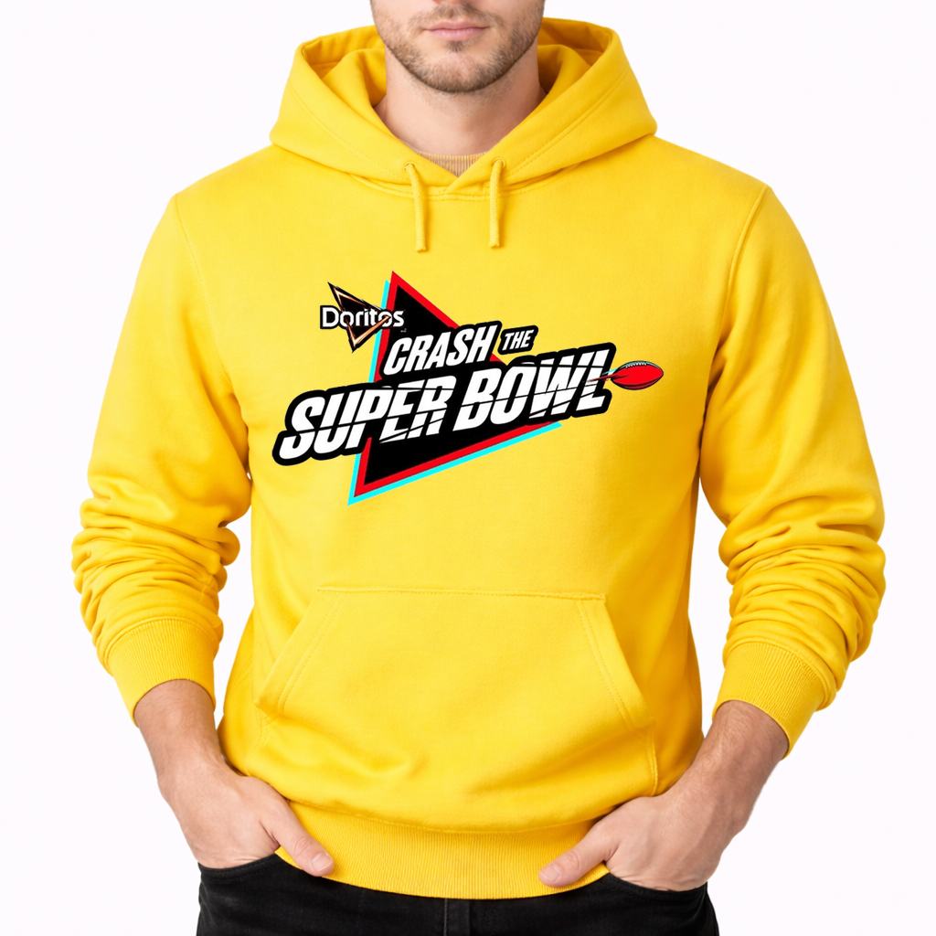 Men's Crash The Super Bowl Pullover Hoodie - Yellow
