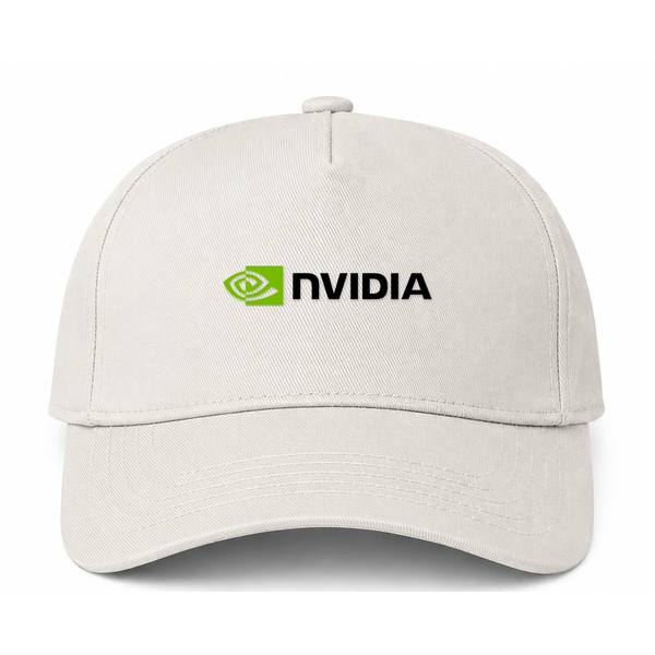 NVIDIA Logo Beige Dad Baseball Cap Hat