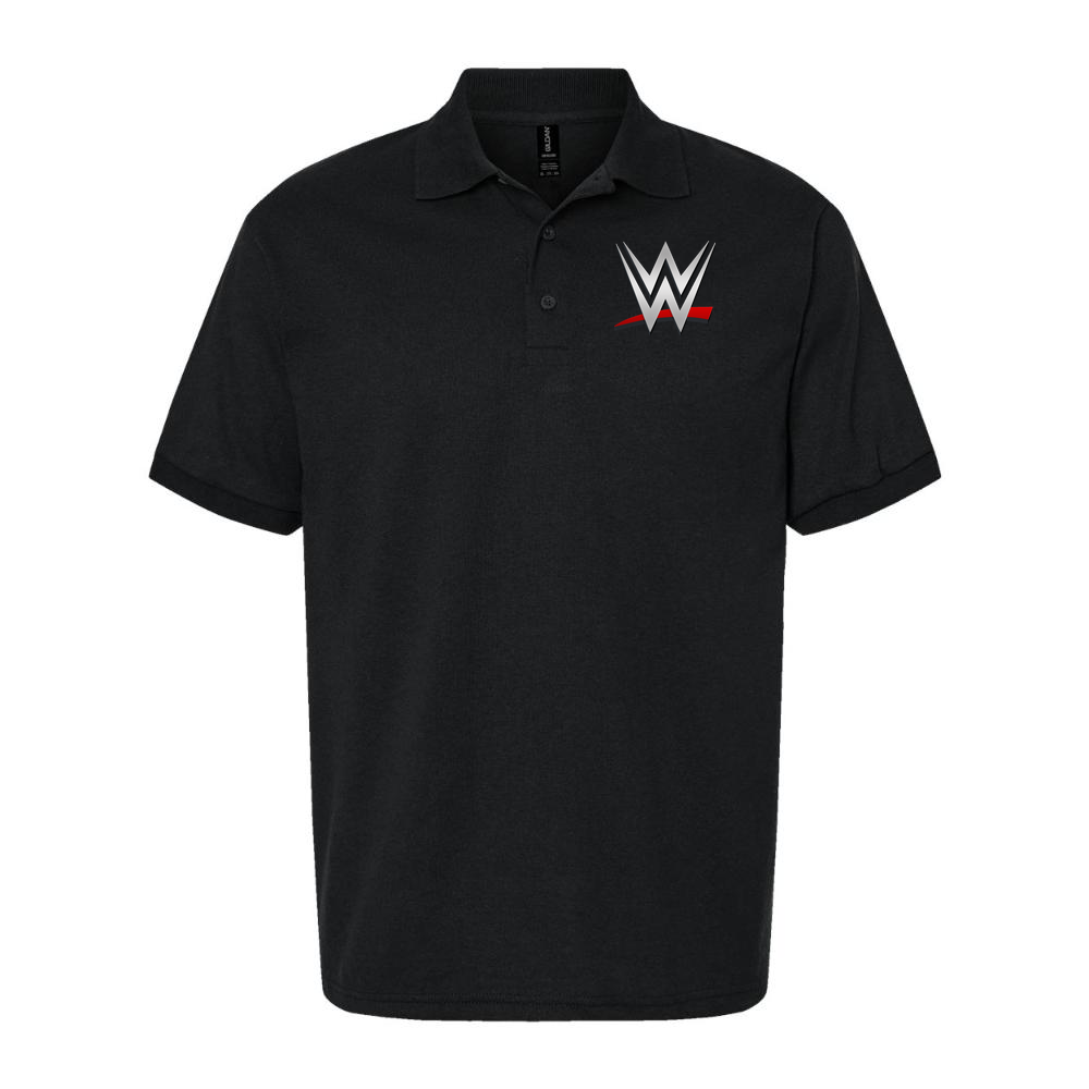 Men's WWE Wrestling Dry Blend Polo - Black