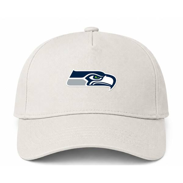Seattle Seahawks NFL Logo Beige Dad Baseball Cap Hat