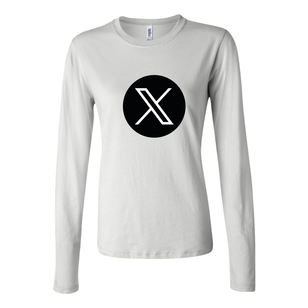 Women's Twitter X Long Sleeve T-Shirt - White
